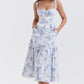 Amalie | Damen Geblümtes Midi-Sommerkleid