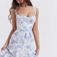Amalie | Damen Geblümtes Midi-Sommerkleid