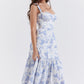 Amalie | Damen Geblümtes Midi-Sommerkleid