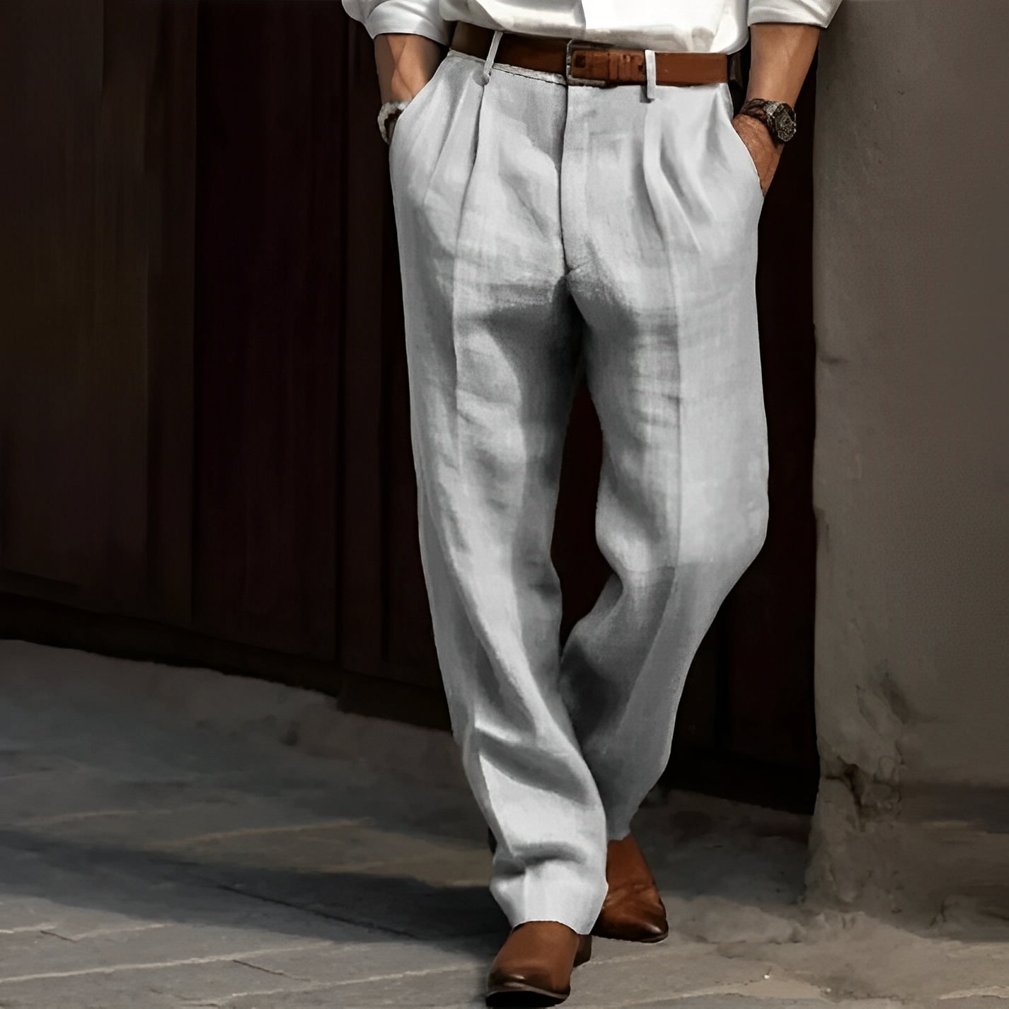 Carlos - Retro-Leinenhose für Herren