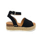 Damen Plateau-Espadrille Sandalen mit Keilabsatz & Riemchen – Livia