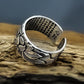Silberner Lotus-Sutra-Ring