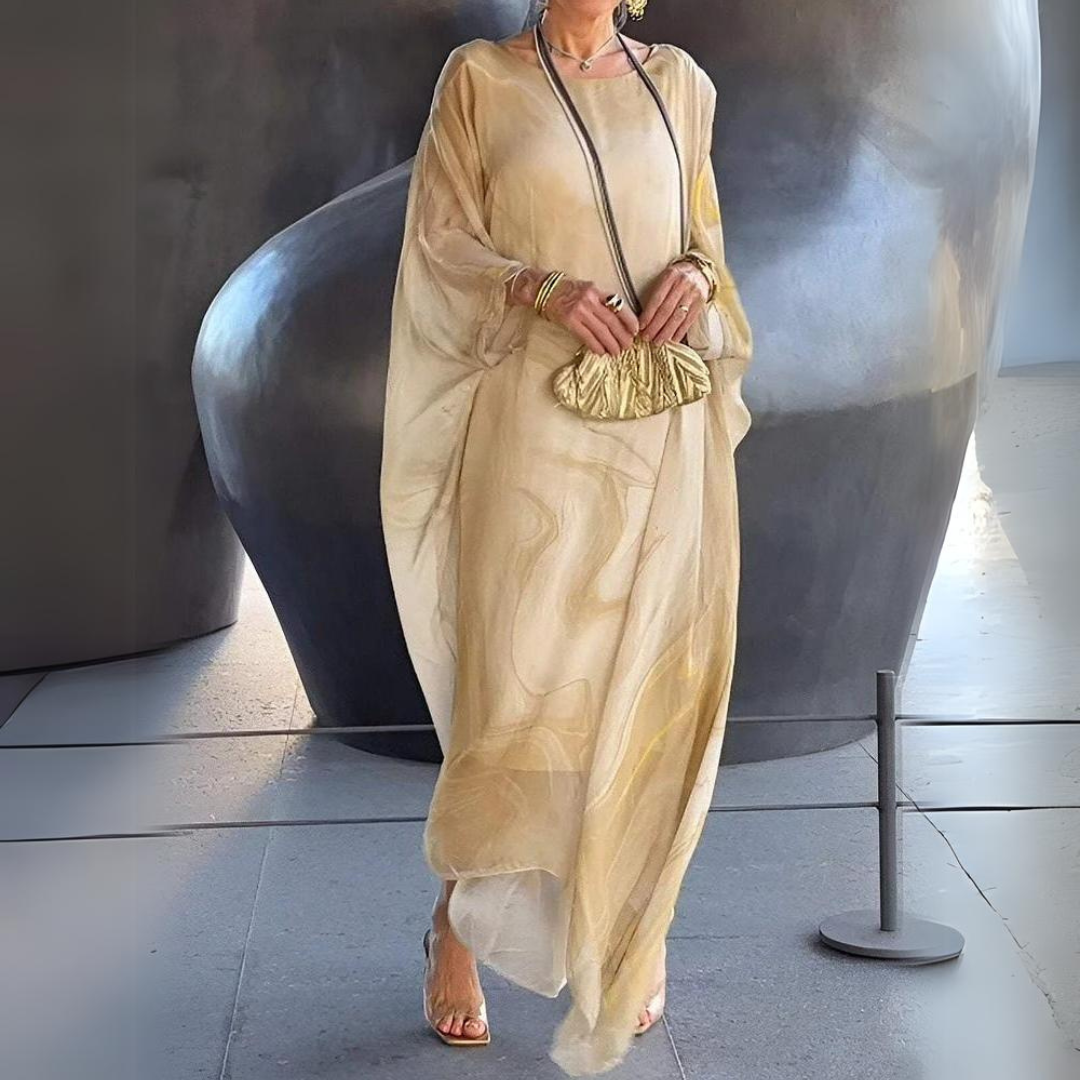 Damen Maxikleid mit abstrakten Drucken für den Sommer