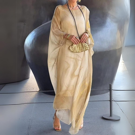 Damen Maxikleid mit abstrakten Drucken für den Sommer