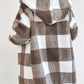 WW | Kariert Teddy Hoodie Jacke | Warm und Bequem für den Winter