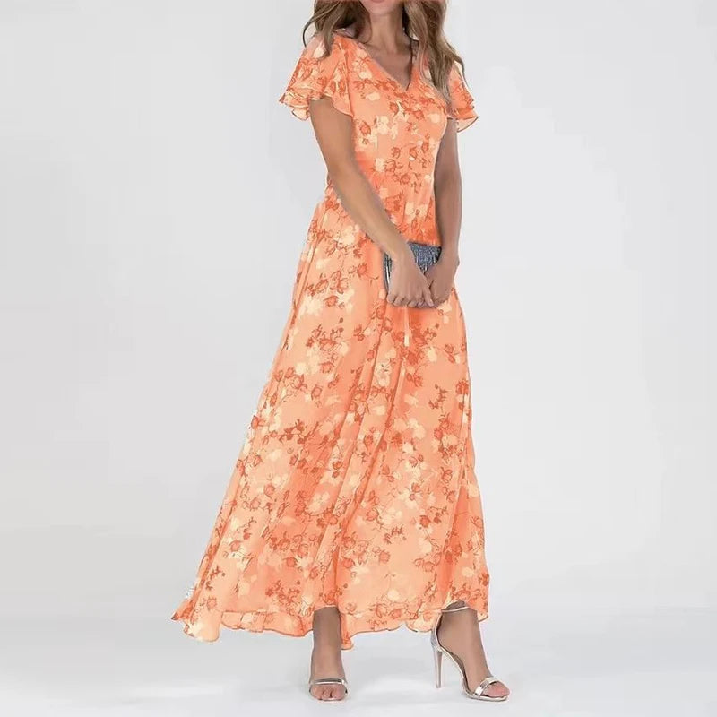 Lini - Blumenkleid mit Volantärmeln