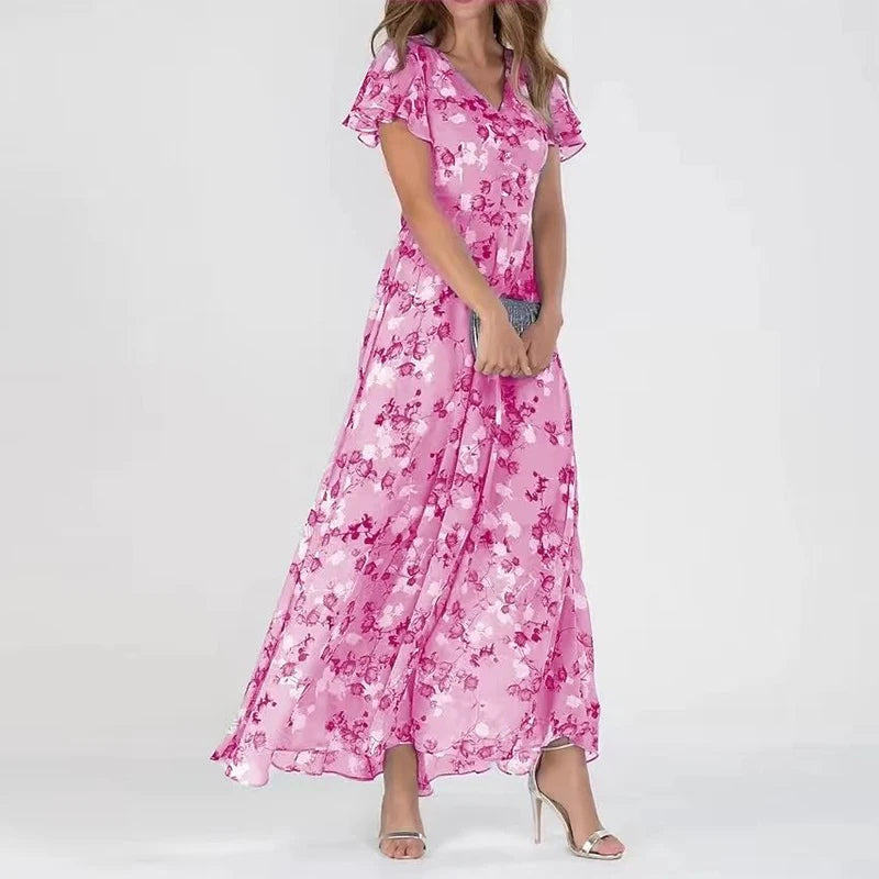 Lini - Blumenkleid mit Volantärmeln
