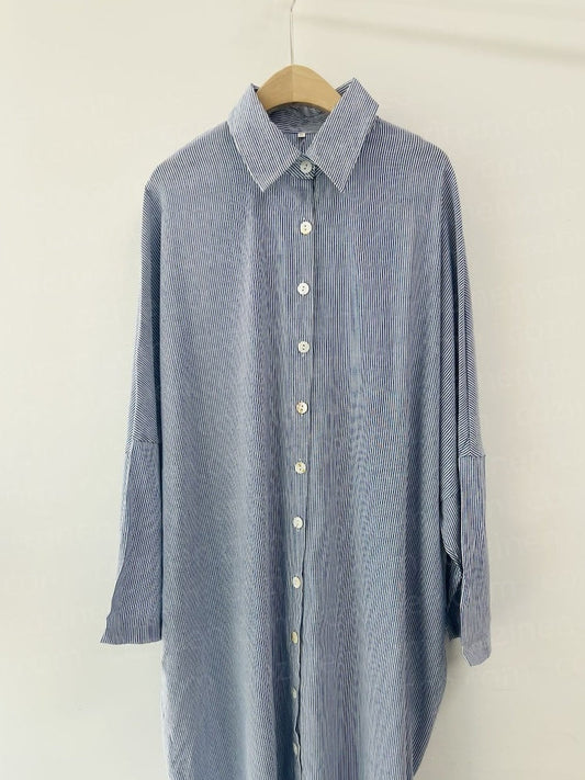 Langes Hemdblusenkleid Für Damen | Maxi