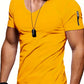 Zephyr – lässiges t-shirt mit v-ausschnitt für herren