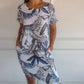 Bedrucktes Kleid mit Rundhalsausschnitt – Eveline