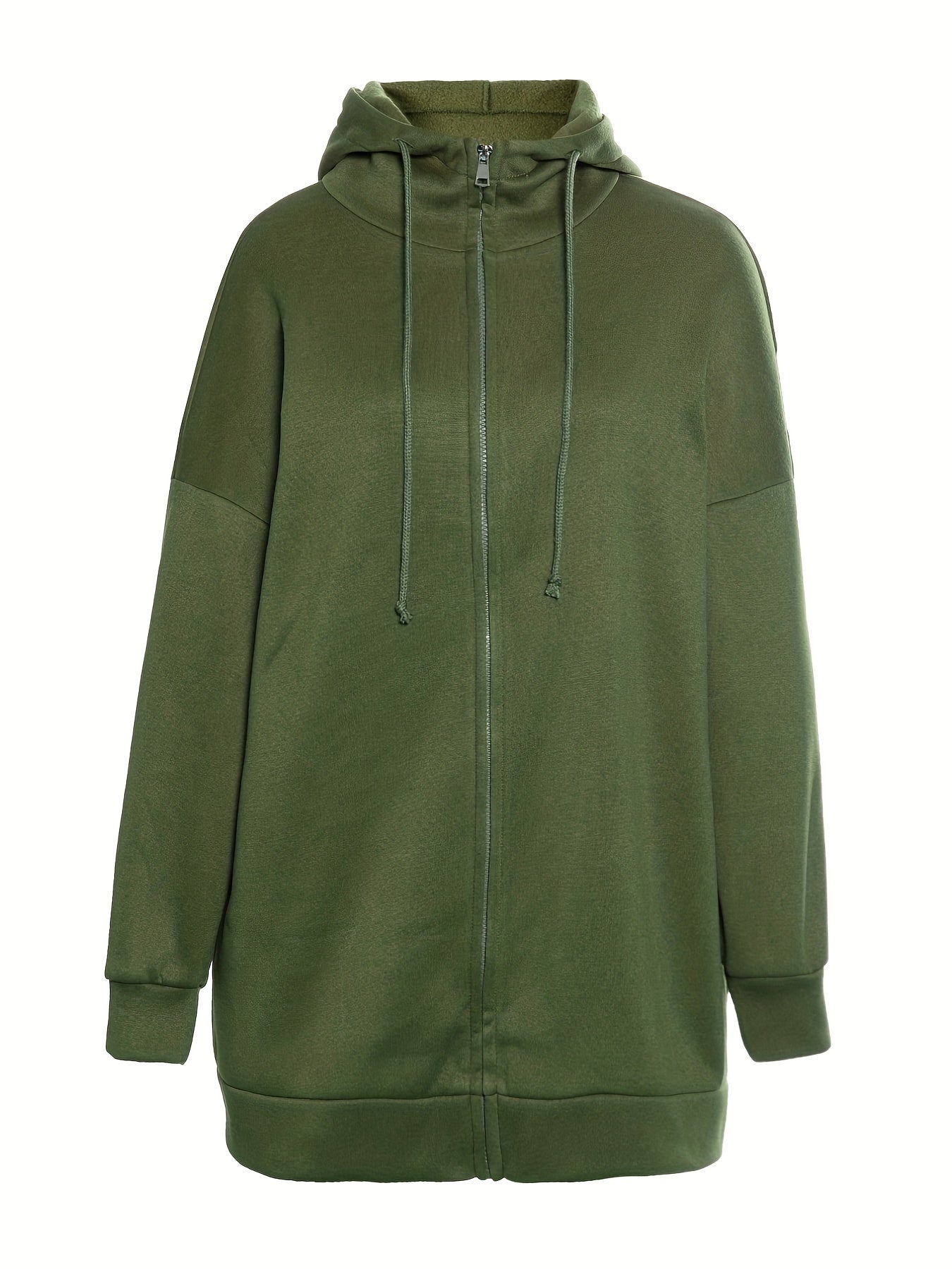 WW | Comfort - Extrem bequemer langer Zip-Up-Plüsch-Hoodie mit Kapuze für Damen