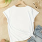 Weißes Damen T Shirt Mit Blumenmuster | Sommer