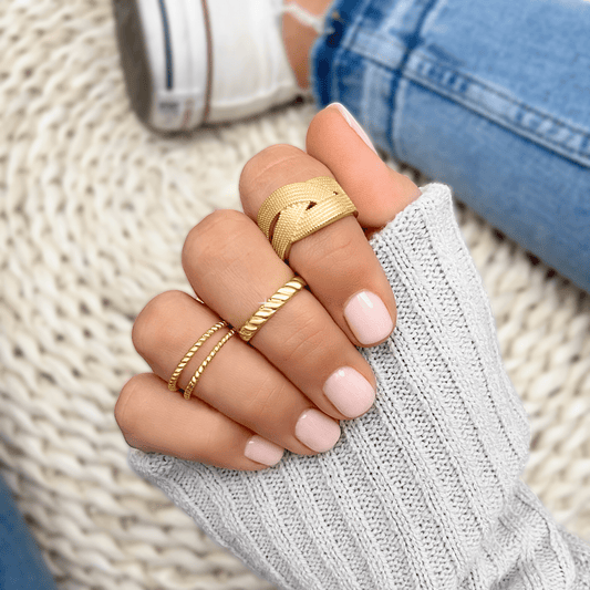 Geflochtener Doppelring - Lina