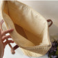 Geflochtene Korbtasche mit Lederhenkeln – SummerBreeze Tote