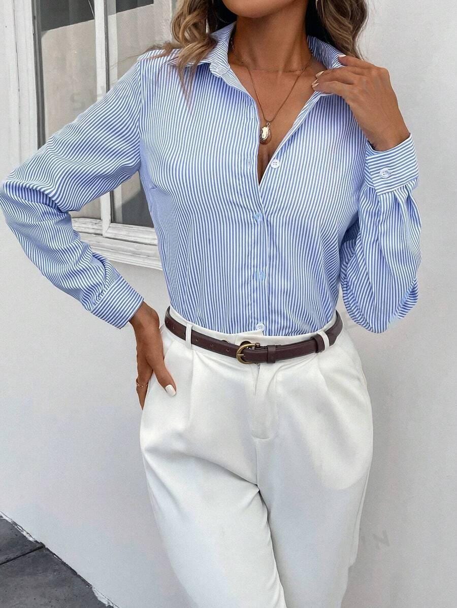 Damenbluse mit Frühlingsstreifen – Larissa, Frühjahr 2025 Edition