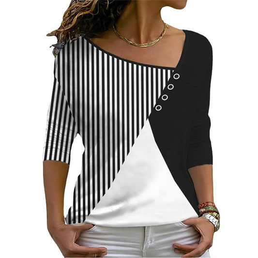 T-Shirt mit V-Ausschnitt für Frauen - Sommer 2025 Kollektion von MirtesShirt