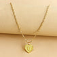 Gouden Initiaal Hart Hanger Ketting - Amara