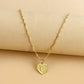Gouden Initiaal Hart Hanger Ketting - Amara