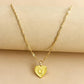 Gouden Initiaal Hart Hanger Ketting - Amara