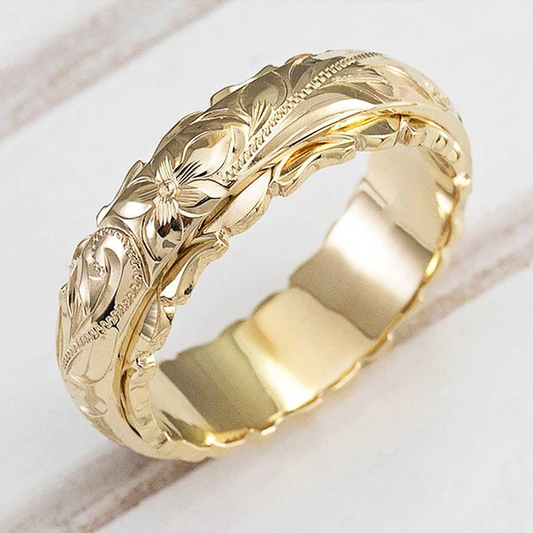 Vintage Goldener Blumenring – Floriana