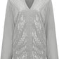 Paillettenbluse mit V-Ausschnitt in Übergröße