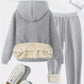 Warmer zweiteiliger Damen-Set mit Herzprint - Bella