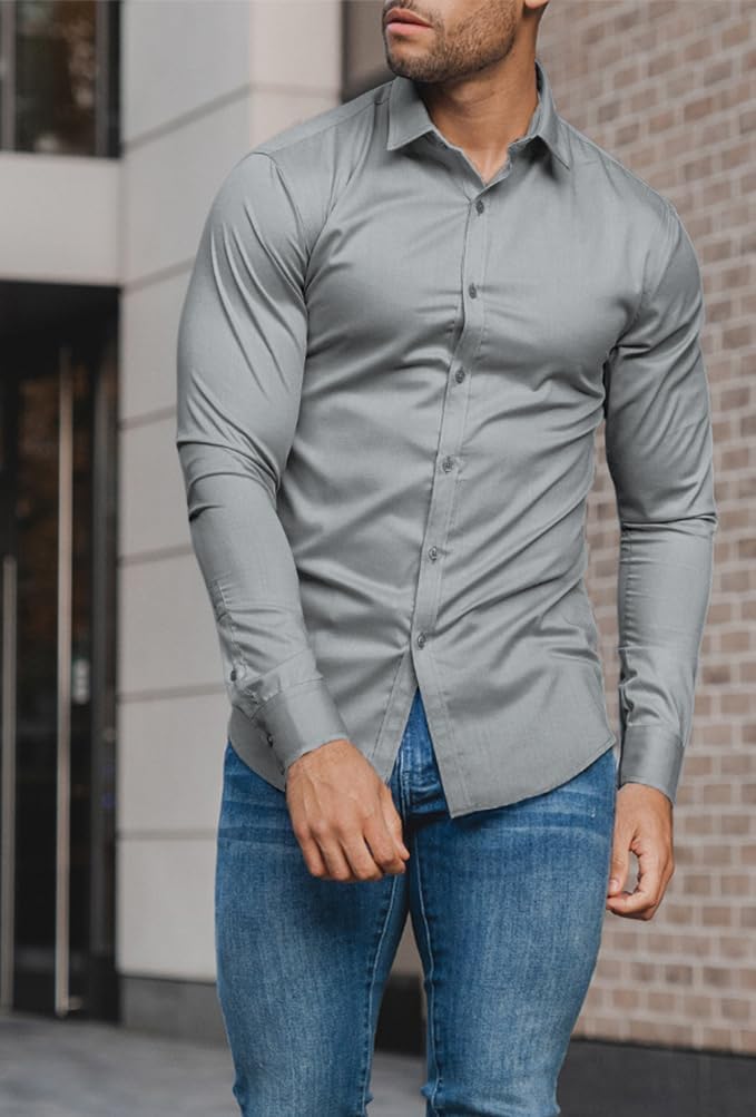 Slim-Fit Herrenhemd für Frühling 2025 – Knitterfrei – David