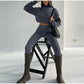 Olivia Set | Crop-Rollkragenpullover mit dazu passenden Leggings
