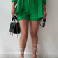Elowen | Radiant Sommer Langarm-Shirt und Shorts Set