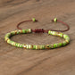 Geflochtenes Armband mit 2,4 mm Naturstein-Rollern – Seraphina