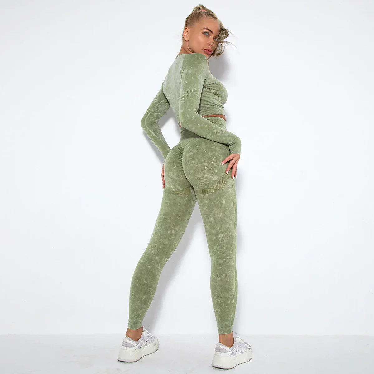 Damen-Yoga-Set für den Sommer 2025 mit Cropped-Top - Nahtlos - Nova