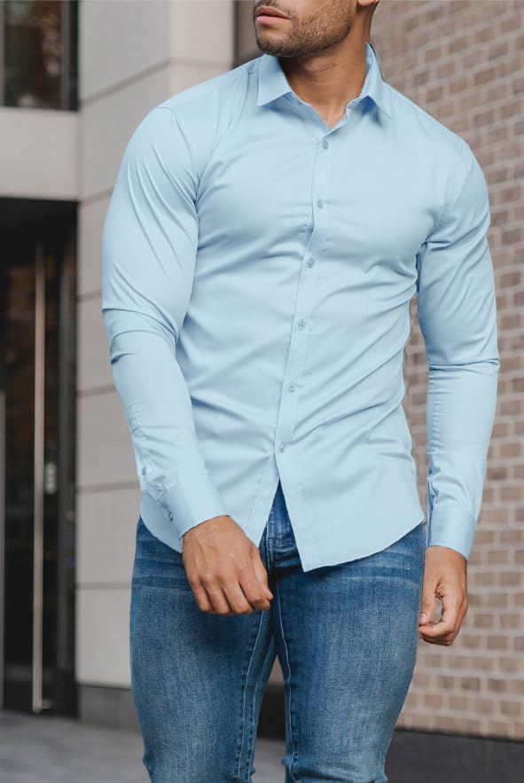 Slim-Fit Herrenhemd für Frühling 2025 – Knitterfrei – David