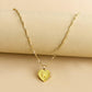 Gouden Initiaal Hart Hanger Ketting - Amara