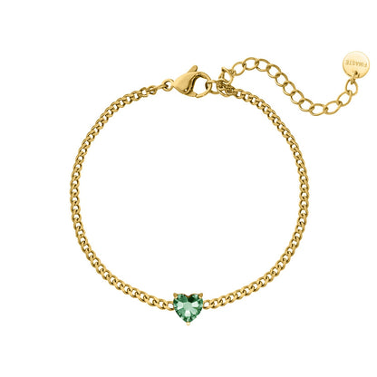 Herz Geburtsstein Armband