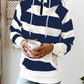WW | Gestreifter Hoodie mit Reißverschluss und Kordelzug