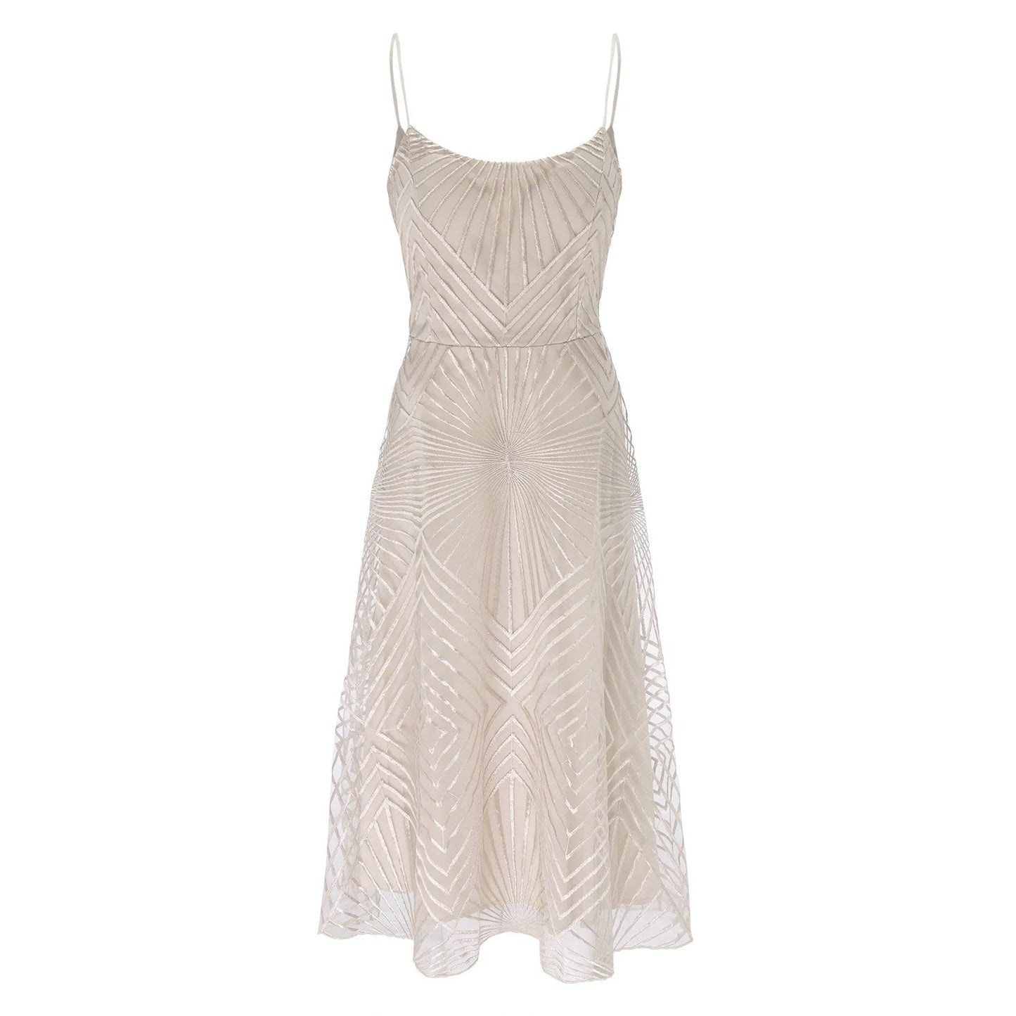 Elli | Damen Besticktes Luxuskleid