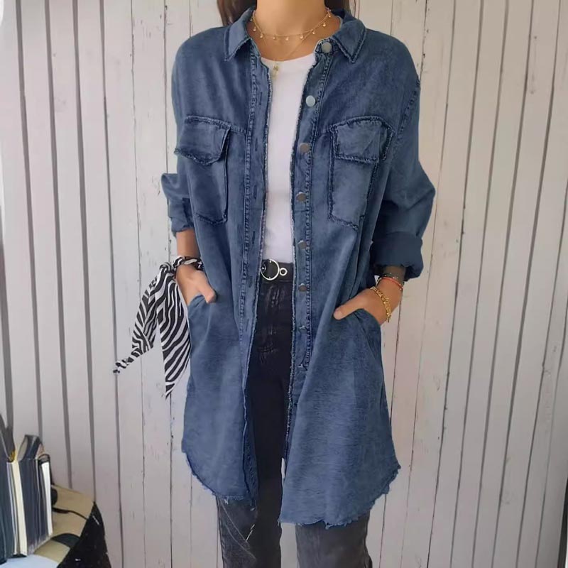 Faux Denim Sommerhemd - Sophie