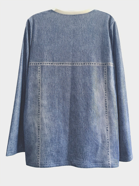 T-Shirt mit Katzenprint und trendigen Farbblock-Details für Sommer 2025 – Celeste