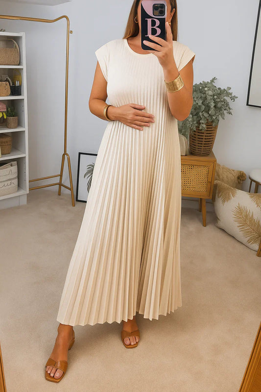 Monika – Elegantes Plisseekleid