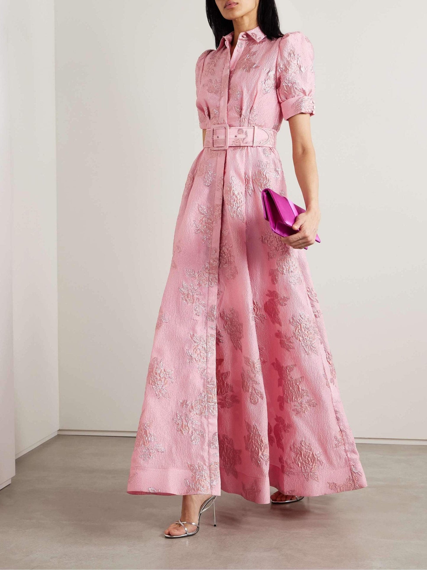 Damen Maxikleid mit Puffärmeln für den Sommer