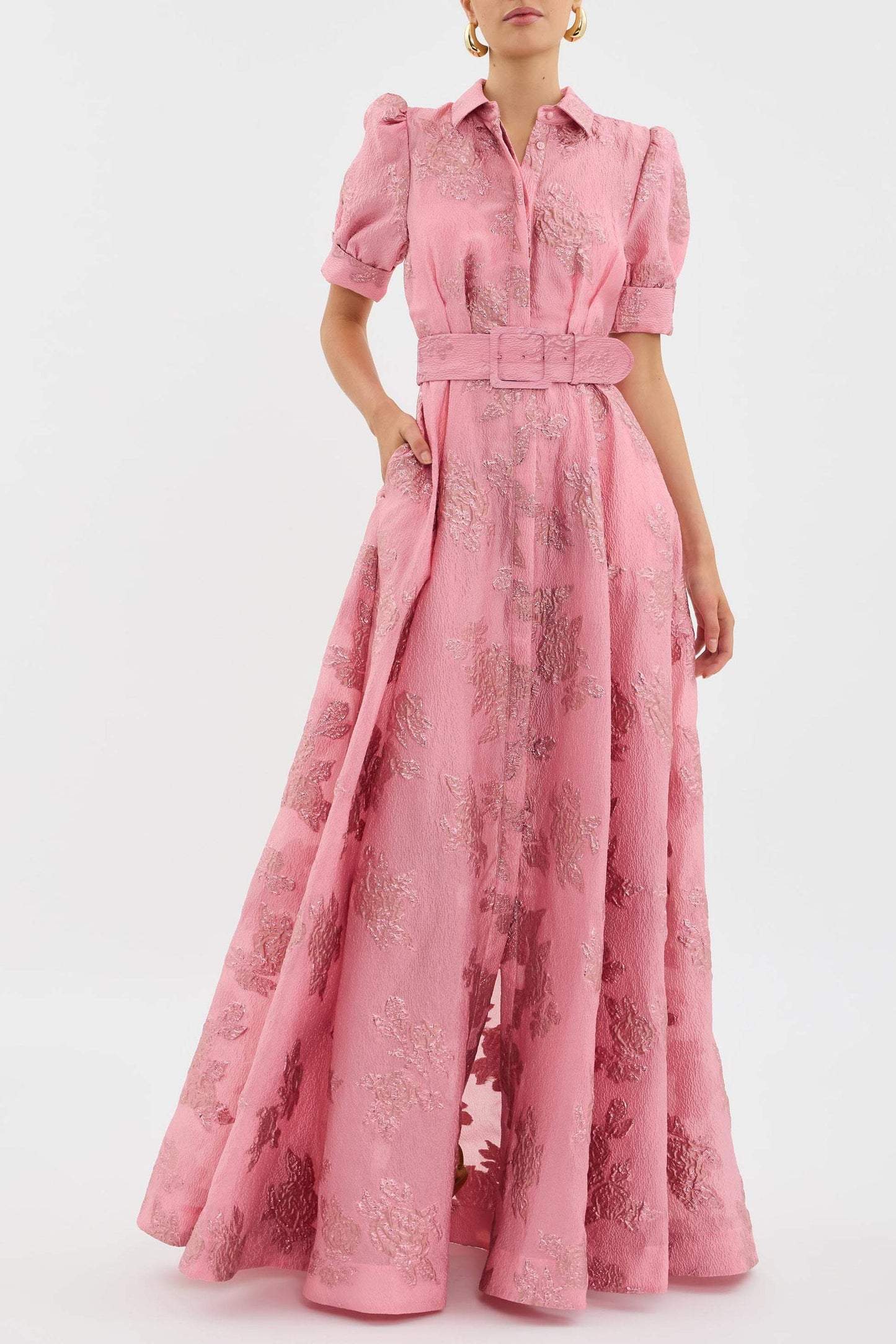 Damen Maxikleid mit Puffärmeln für den Sommer