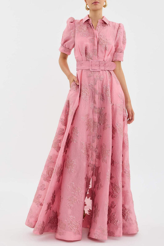 Damen Maxikleid mit Puffärmeln für den Sommer
