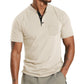 Henley - einfarbiges herren-t-shirt