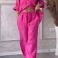 Trendiges Damen Leinen-Zweiteiler Set mit Bluse & weiter Hose – Lina