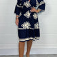Chantal | Bedrucktes Damen Kleid mit V-Ausschnitt