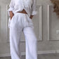 Trendiges Damen Leinen-Zweiteiler Set mit Bluse & weiter Hose – Lina