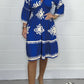 Chantal | Bedrucktes Damen Kleid mit V-Ausschnitt