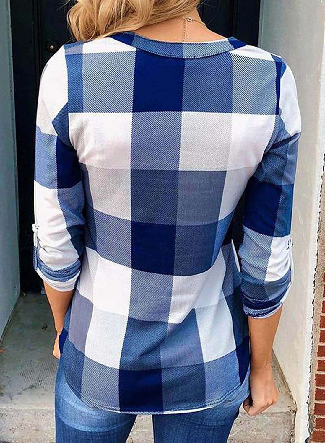 Stilvolle Frühlings-Casual-Karierte Damenbluse - Lara