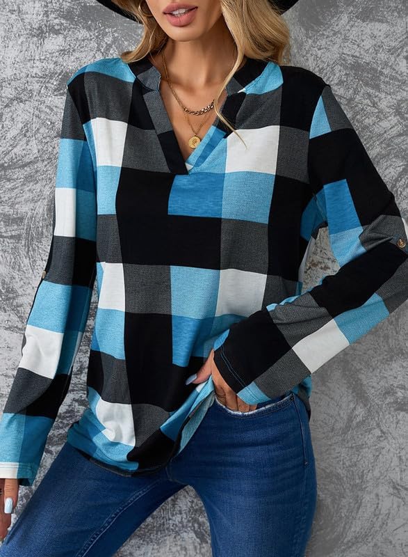 Stilvolle Frühlings-Casual-Karierte Damenbluse - Lara
