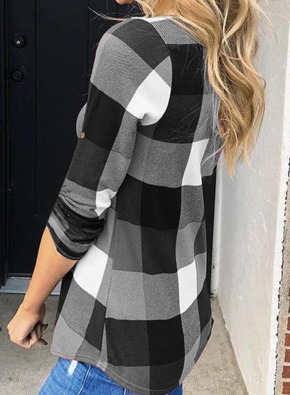 Stilvolle Frühlings-Casual-Karierte Damenbluse - Lara